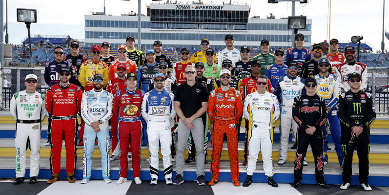 NASCAR Cup Series field poses for a photo