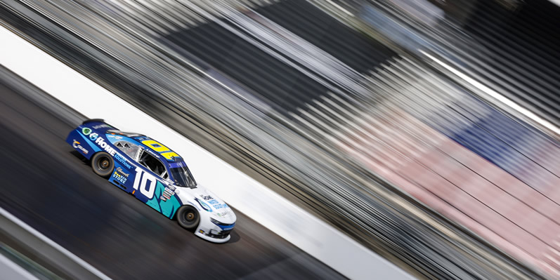 AJ Allmendinger drives during practice