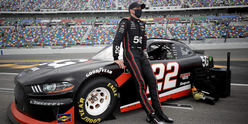 Austin Cindric waits on the grid