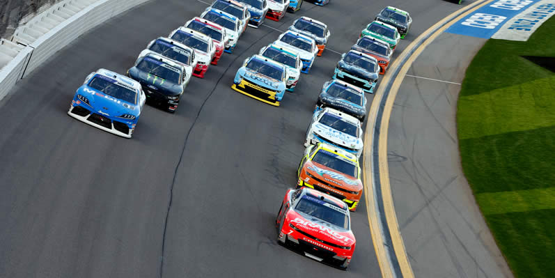 Justin Allgaier and John Hunter Nemechek lead the field