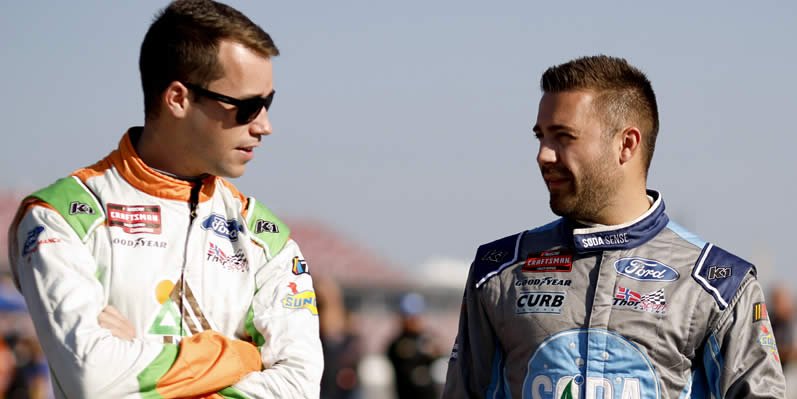 Ben Rhodes and Ty Majeski talk on the grid