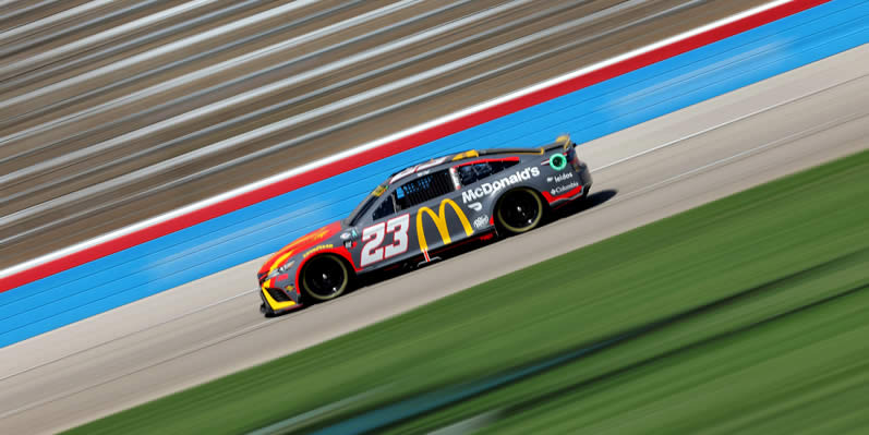 Bubba Wallace drives during practice