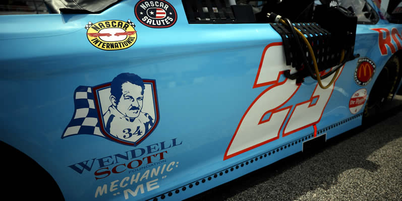 decal in support of the Wendell Scott Foundation