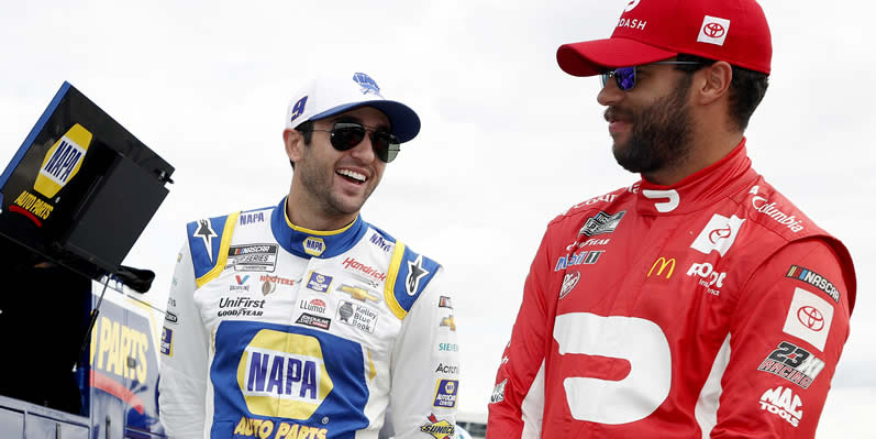 Chase Elliott and Bubba Wallace