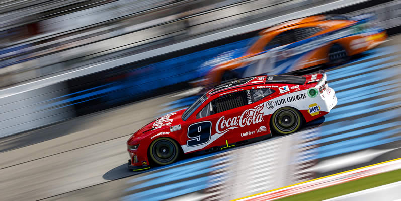 Chase Elliott drives during practice