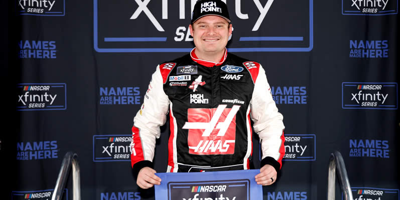 Cole Custer poses for photos