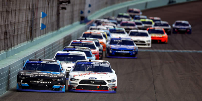 Sam Mayer and Cole Custer race