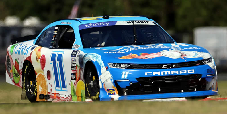 Daniel Hemric drives during practice