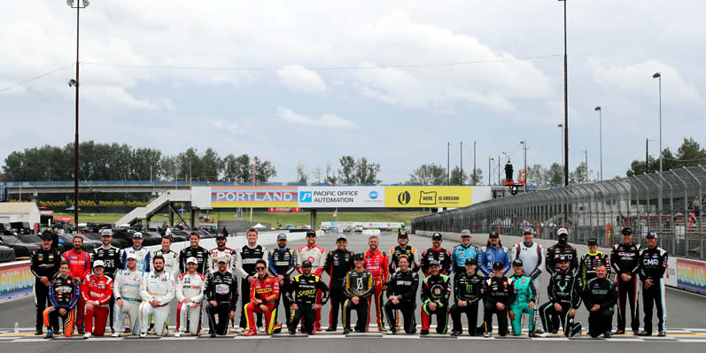 The full field of the NASCAR Xfinity Series drivers