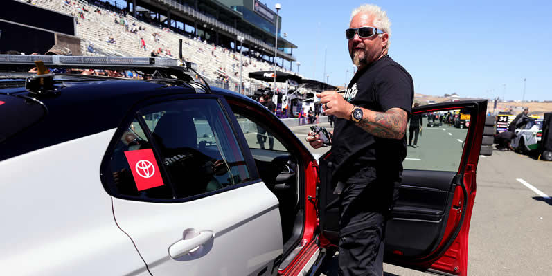 Honorary pace car driver Guy Fieri