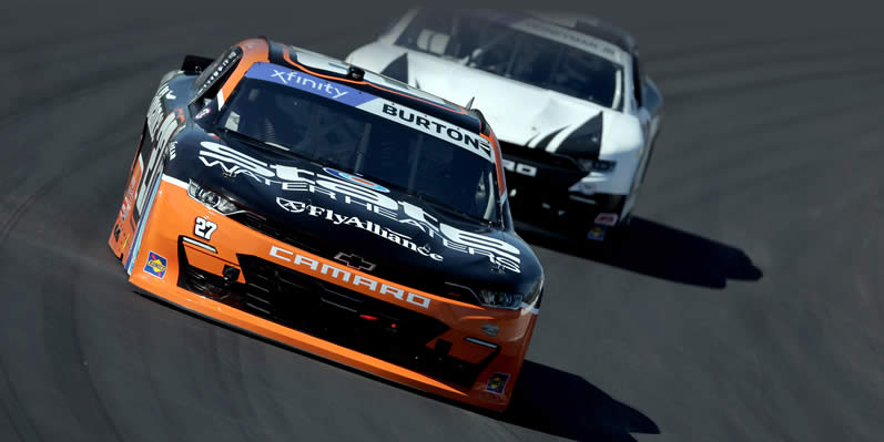  Jeb Burton drives during practice