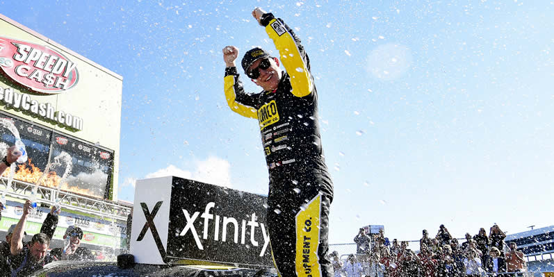 John H. Nemechek celebrates