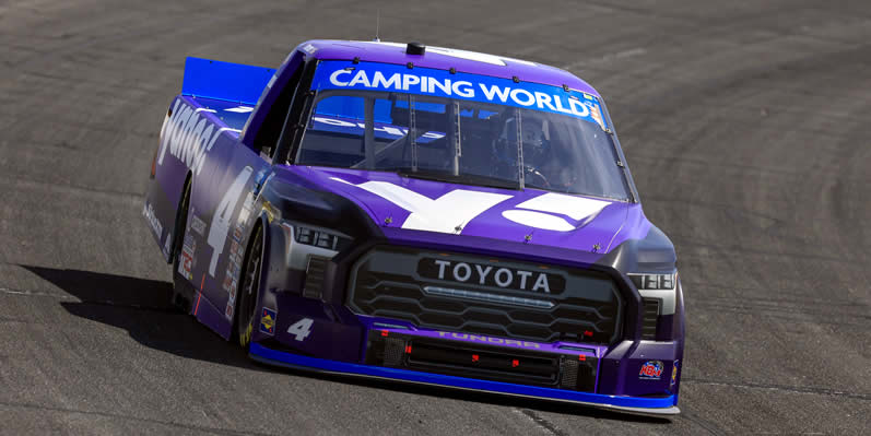  John Hunter Nemechek drives during practice