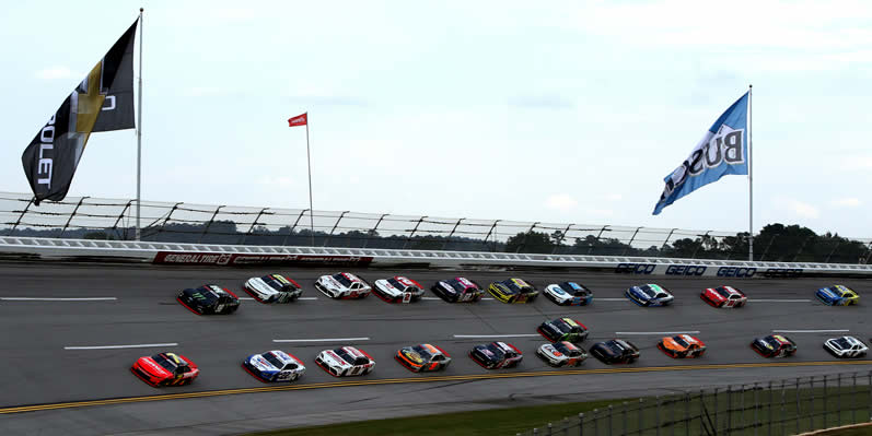 Justin Allgaier leads the field