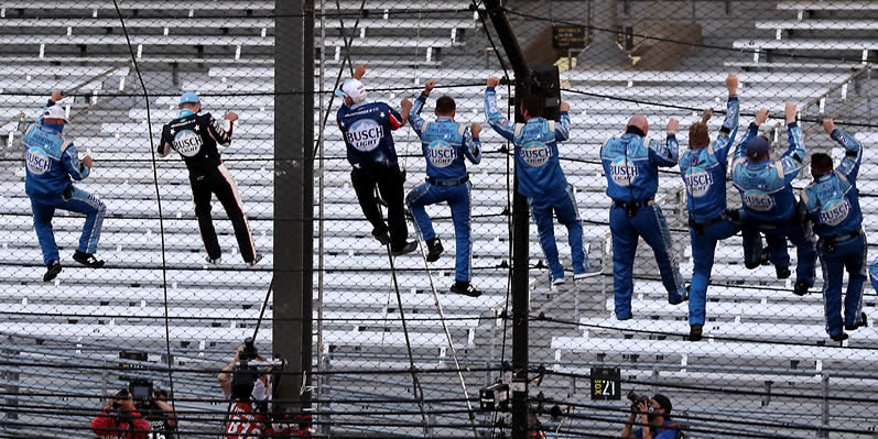 Kevin Harvick and his team celebrate