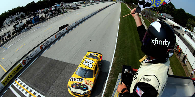 Kyle Busch takes the checkered flag at Road America 