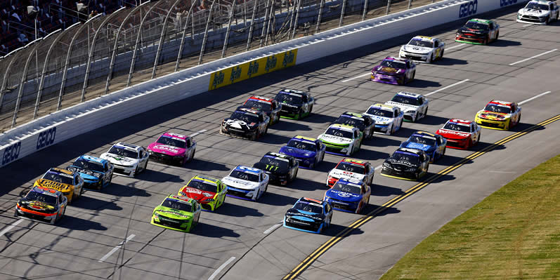 Noah Gragson, Brett Moffitt and Sam Mayer race