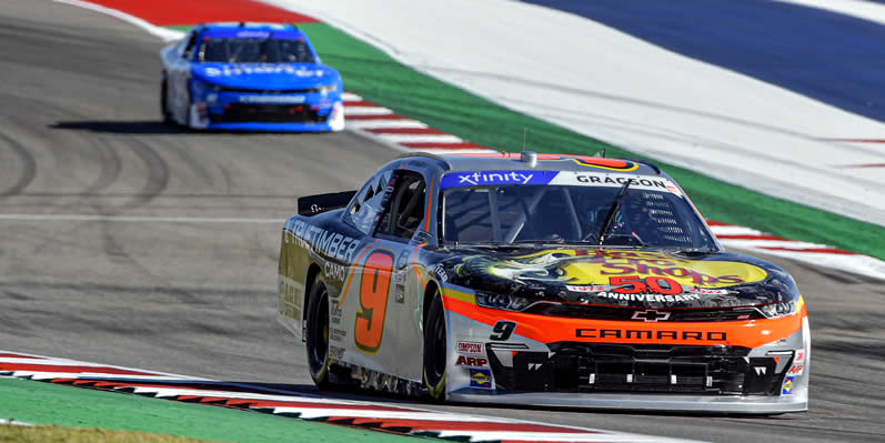 Noah Gragson drives during qualifying