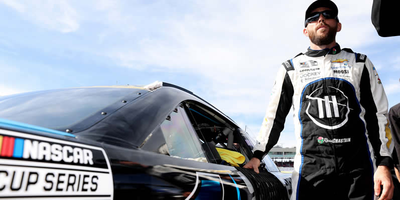 Ross Chastain waits on the grid during qualifying