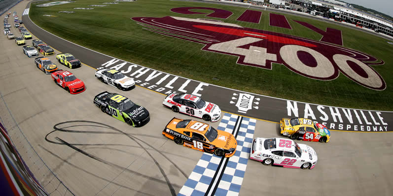 Green flag to start the Tennessee Lottery 250