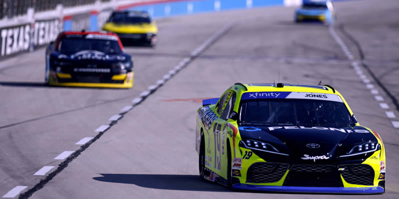  Brandon Jones drives during practice