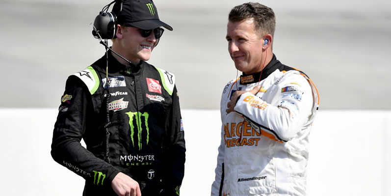 Ty Gibbs and AJ Allmendinger share a laugh