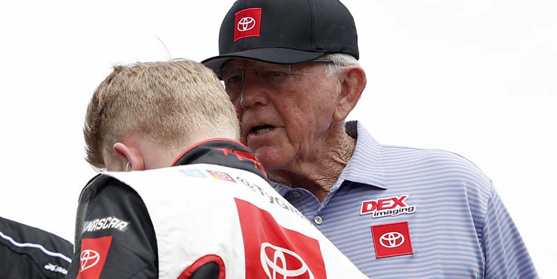 Joe Gibbs speaks with grandson Ty Gibbs