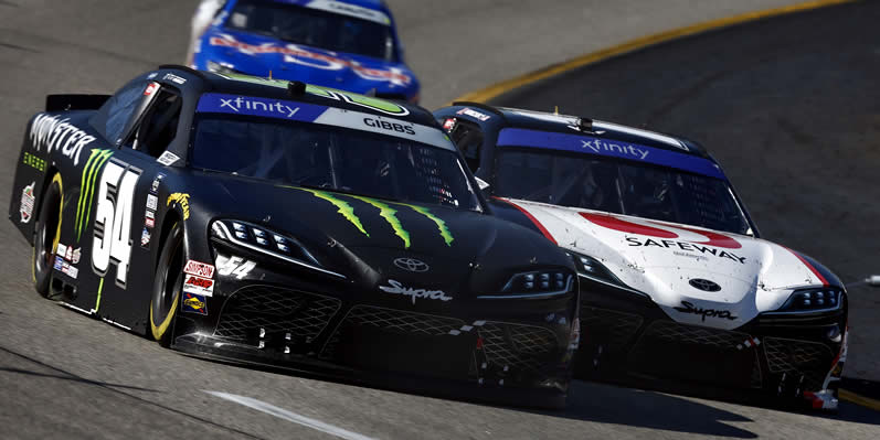 Ty Gibbs and John H. Nemechek race