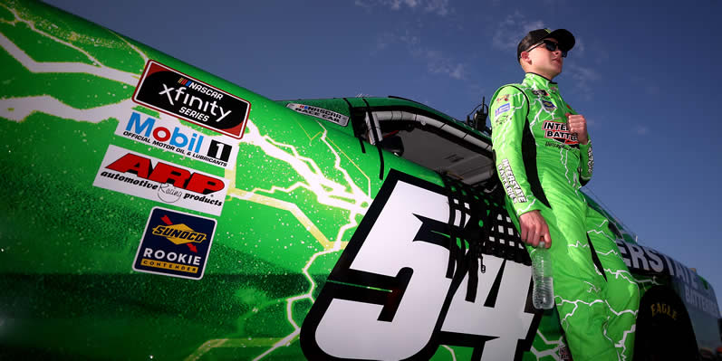 Ty Gibbs waits on the grid at Las Vegas Motor Speedway