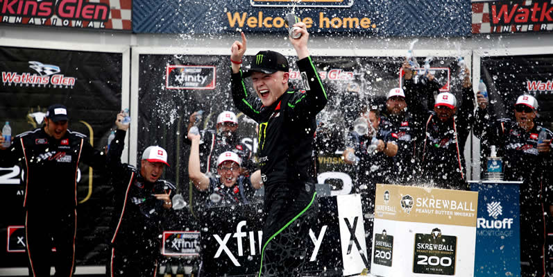 Ty Gibbs celebrates in Victory Lane