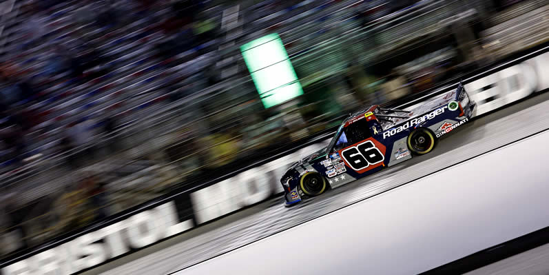 Ty Majeski crosses the finish line to win