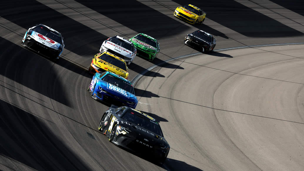 Ty Gibbs and Corey LaJoie race