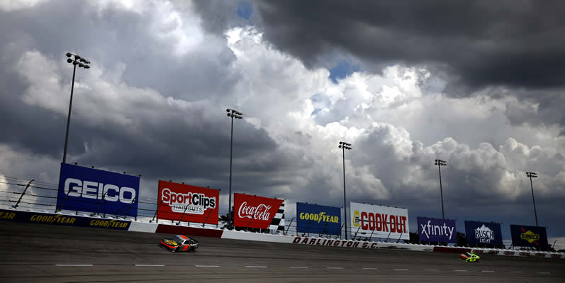 Noah Gragson and Brandon Jones race