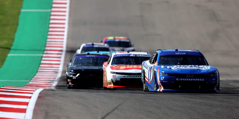 Kyle Larson drives during practice